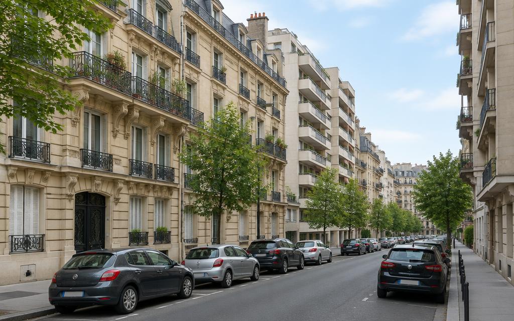 Immeuble résidentiel type du parc collectif de Louveciennes dans le département Yvelines